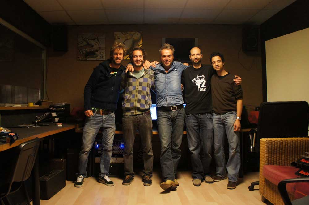 Pelvic Fins in de studio voor EP opnames
